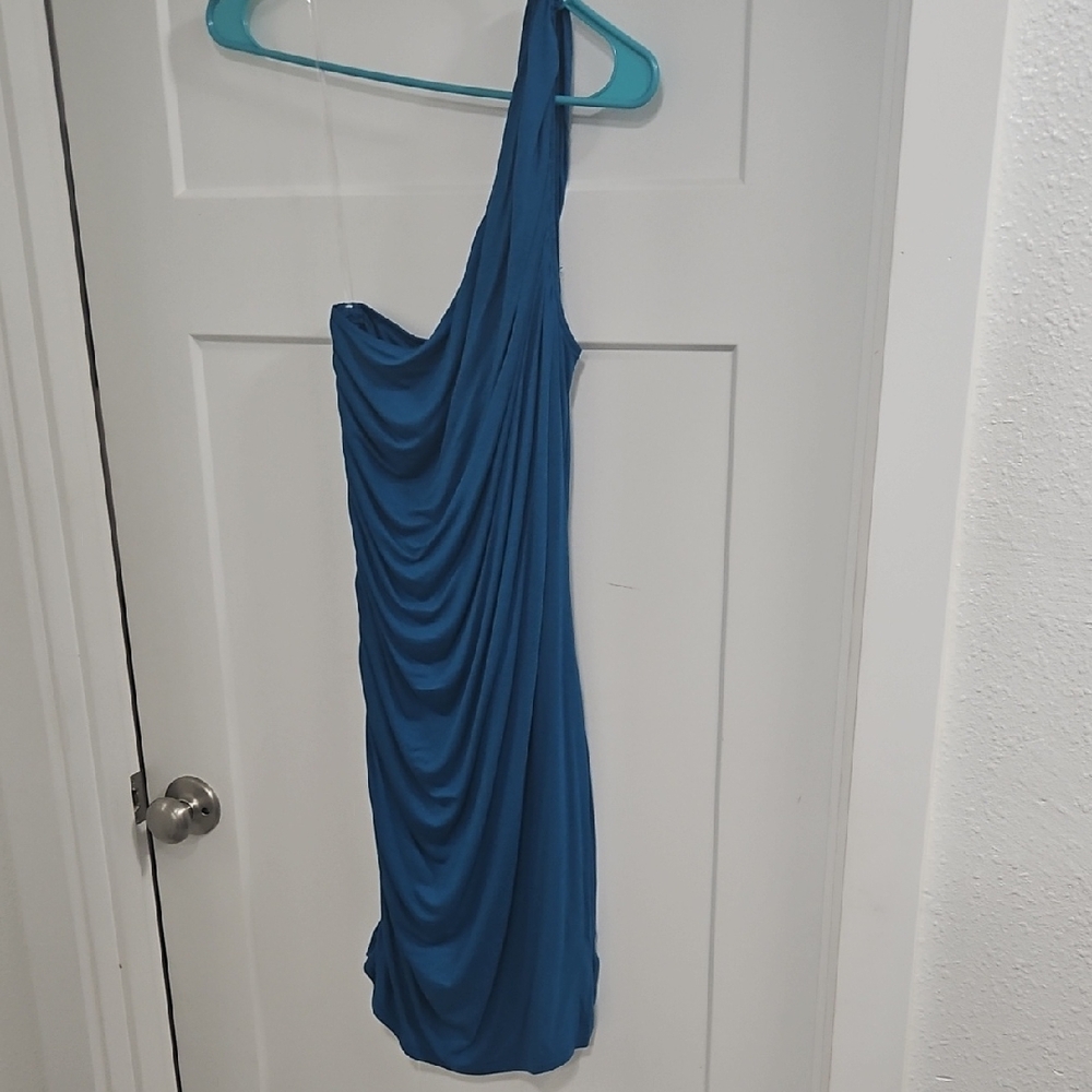 a new day Asymmetrical Blue Dress